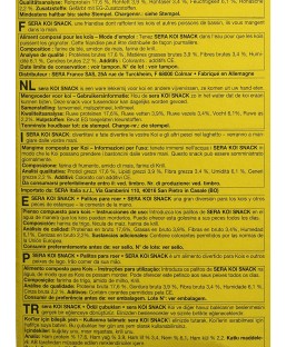 Bassin de jardin : SERA KOI SNACK, Nourriture Serapond