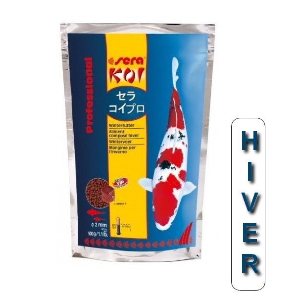 Bassin de jardin : Hiver SERA KOI Professional 500g, Nourriture Serapond