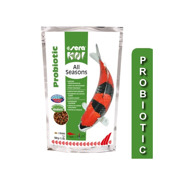 Bassin de jardin : sera Koi All Seasons Probiotic 500G, Nourriture Serapond