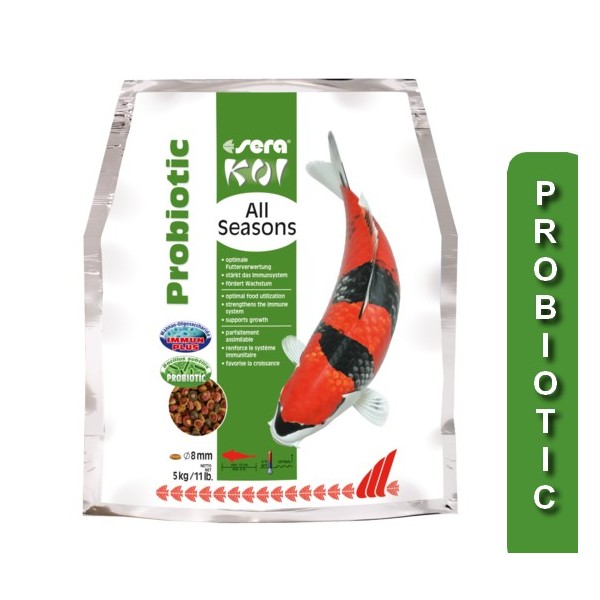 Bassin de jardin : 5kg sera Koi All Seasons Probiotic, Nourriture Serapond