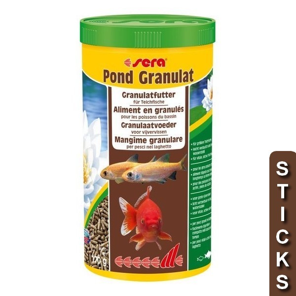 Bassin de jardin : Sera Pond sticks Granulat 1L (170G), Nourriture Serapond