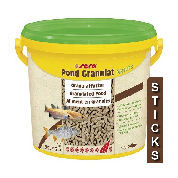 Bassin de jardin : Sera Pond Granulat 3.8l (600G), Nourriture Serapond