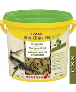 Bassin de jardin : SERA esturgeons chips XXL 3.8L (1.7kg), Esturgeons