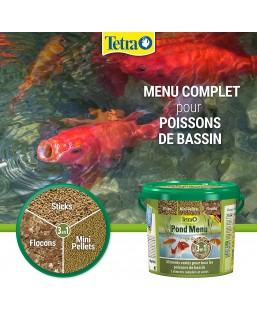 Bassin de jardin : TETRA POND MENU 4,8L, Nourriture par taille de poissons