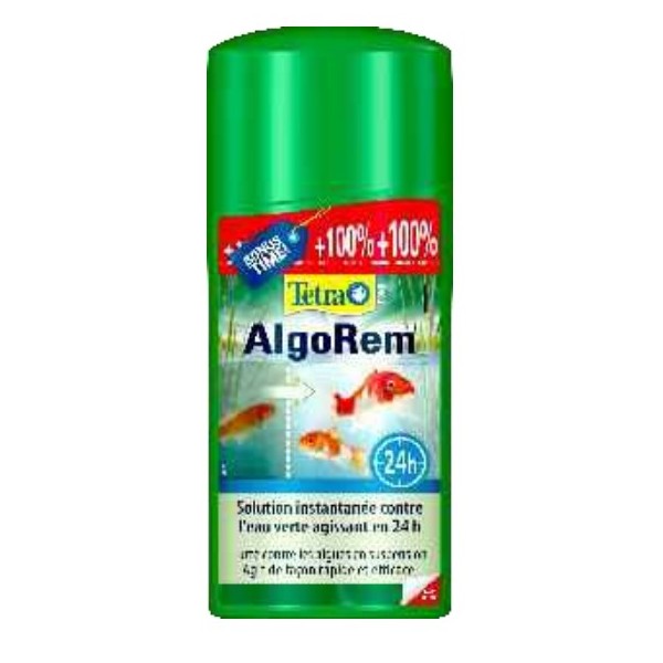 Bassin de jardin : TETRA POND ALGOREM 250ML + 100% (10.000 L), Traitement Tetra Pond