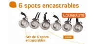 Bassin de jardin : Set de 6 spots encastrables, Fin de série