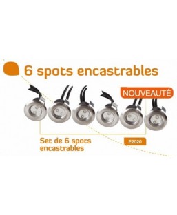 Bassin de jardin : Set de 6 spots encastrables, Fin de série