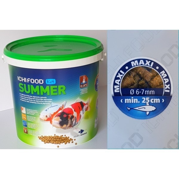 Bassin de jardin : ICHI FOOD SUMMER 4KG MAXI, Nourriture Ichi Food-Aquatic Science