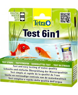 Bassin de jardin : TETRA POND TEST 6 EN 1 (25 bandelettes), Tests pour bassin