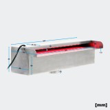 Bassin de jardin : Lame d‘eau 30cm LED Acier affiné Cascade, Fin de série