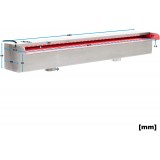 Bassin de jardin : LAME D‘EAU 60CM LED ACIER AFFINÉ CASCADE, Fin de série