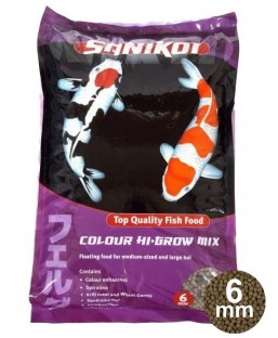 Bassin de jardin : COLOUR HI-GROW MIX 6mm 4.7KG (10L), Nourriture Sanikoï