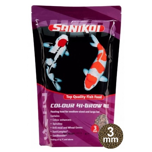 Bassin de jardin : Colour Hi-Grow Mix 3mm 1.6kg (3L), Nourriture Sanikoï