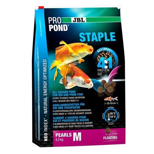 Bassin de jardin : JBL PROPOND STAPLE PEARLS M 4.3 KG, Nourriture JBL