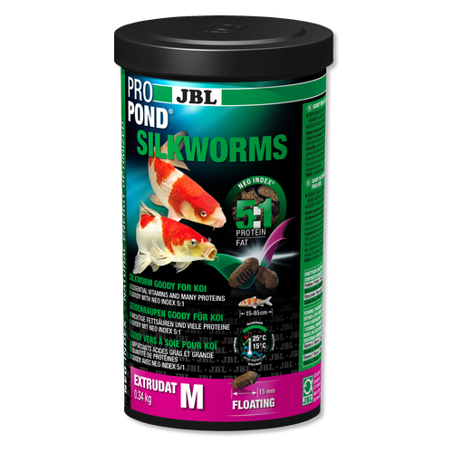 Bassin de jardin : PROPOND SILKWORM 340 G 1L (VER à SOIE), Nourriture JBL