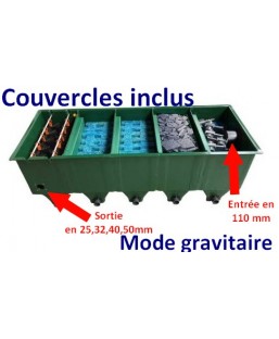 Bassin de jardin : FILTRE EDOUNA 5 UPFLOW MODE GRAVITAIRE (COUVERCLES+BIOCERAPOND), Fin de série