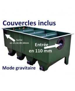 Bassin de jardin : FILTRE EDOUNA 4 UPFLOW MODE GRAVITAIRE (COUVERCLES+BIOCERAPOND), Fin de série