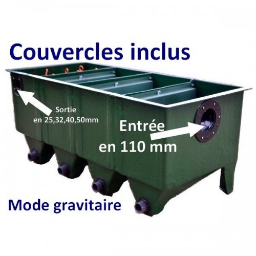 Bassin de jardin : FILTRE EDOUNA 4 UPFLOW MODE GRAVITAIRE (COUVERCLES+BIOCERAPOND), Fin de série