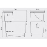 Bassin de jardin : kit Shark Aquatic Science 12M3 empoissonnés, Fin de série