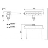 Bassin de jardin : PondoFall 40cm LED PONTEC, Lame d'eau et cascade