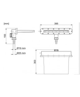 Bassin de jardin : PondoFall 40cm LED PONTEC, Lame d'eau et cascade