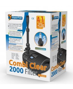 Bassin de jardin : FILTRE COMBI CLEAR 2000- UV 5W - POMPE 1050 L/H, Kit Superfish