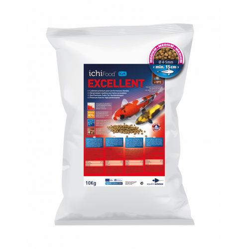 Bassin de jardin : ICHI FOOD EXCELLENT 10KG MEDIUM, Nourriture Ichi Food Bassin de jardin : ICHI FOOD EXCELLENT 10KG MEDIUM, Nourriture Ichi Food