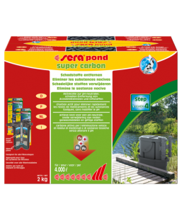 Bassin de jardin : Super carbon 2kg (élimine substances nocives), Traitements Sera