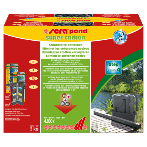 Bassin de jardin : Super carbon 2kg (élimine substances nocives), Traitements Sera