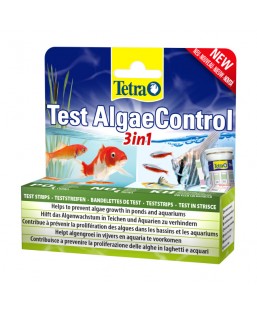 Bassin de jardin : Bandelettes Tetra Test Algae Control 3in1 Anti-Algues, Tests pour bassin