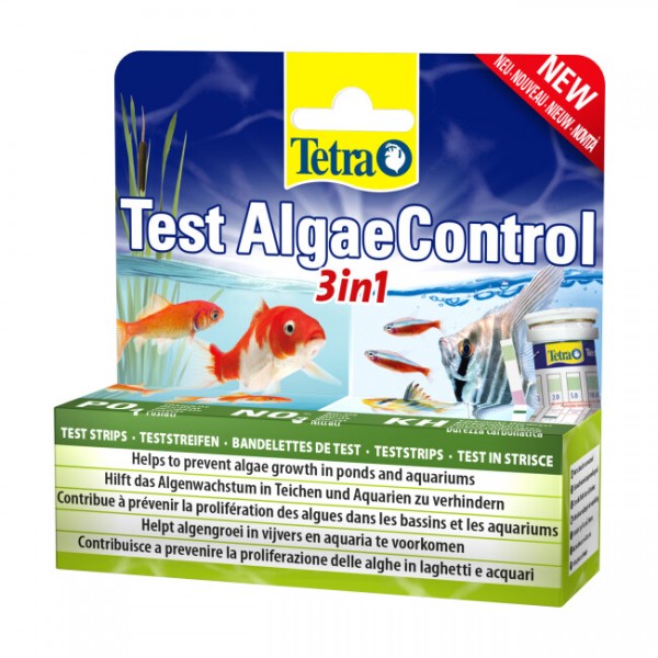 Bassin de jardin : Bandelettes Tetra Test Algae Control 3in1 Anti-Algues, Tests pour bassin