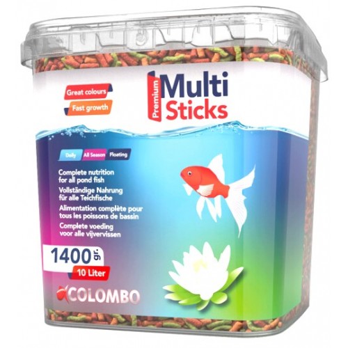 Bassin de jardin : COLOMBO MULTI STICKS PREMIUM 10L 1,5KG, Nourriture colombo