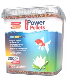 Bassin de jardin : COLOMBO POWER PELLET PREMIUM 10L 3KG, Nourriture colombo