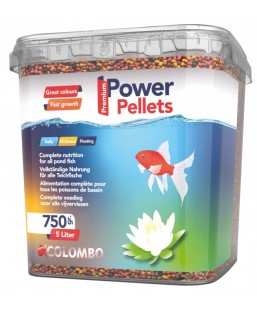 Bassin de jardin : COLOMBO POWER PELLET PREMIUM 5L 1750G, Nourriture colombo