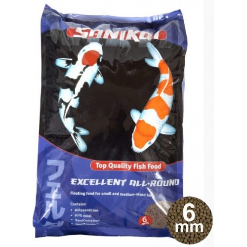 Bassin de jardin : EXCELLENT ALL-ROUND 6MM 4.5KG (10L), Nourriture Sanikoï