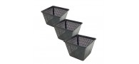 Bassin de jardin : 3 paniers pour bassin 23 x 23 cm Prof. 13 cm, Paniers rigides