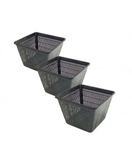 Bassin de jardin : 3 paniers pour bassin 23 x 23 cm Prof. 13 cm, Paniers rigides