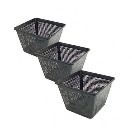 Bassin de jardin : 3 paniers pour bassin 23 x 23 cm Prof. 13 cm, Paniers rigides