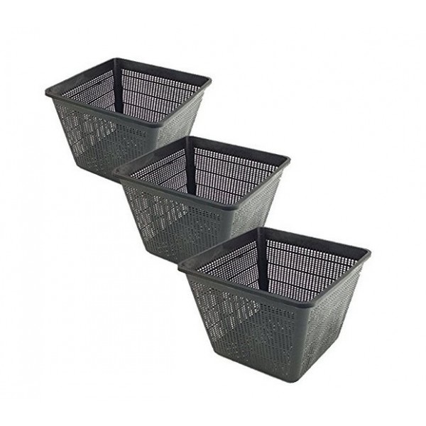 Bassin de jardin : 3 paniers pour bassin 28 x 28 cm Prof. 19 cm, Paniers rigides