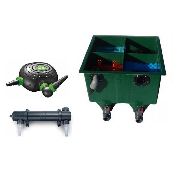 Bassin de jardin : Kit PRO Edouna QUADRO 7500L KOI, Kit Aquaworld