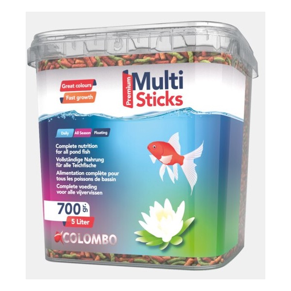 Bassin de jardin : COLOMBO MULTI STICKS PREMIUM 5L 700G, Nourriture colombo