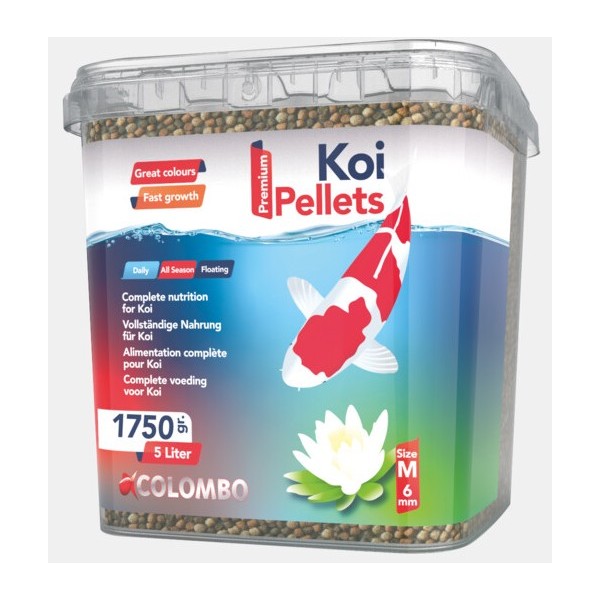 Bassin de jardin : COLOMBO KOI MEDIUM PREMIUM 5L 1.8KG, Nourriture colombo