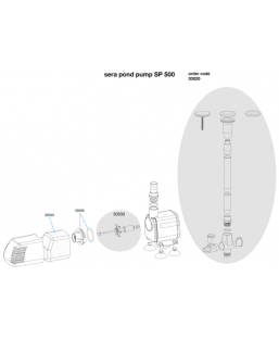 Bassin de jardin : Sera pond SP 500 (750 L/H), Pompes Sera Pond