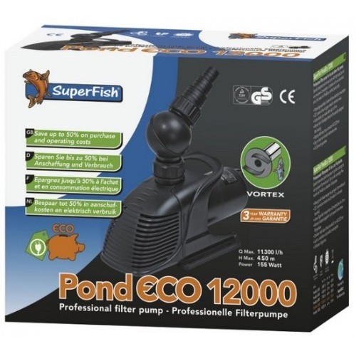 Bassin de jardin : SF Pond eco 12000 (11300 L/H), Pompes Superfish Bassin de jardin : SF Pond eco 12000 (11300 L/H), Pompes Superfish