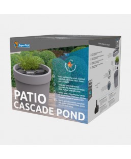 Bassin de jardin : Patio Pond 115L avec cascade et rampe LED, Patio Pond bassin pret a l'emploi