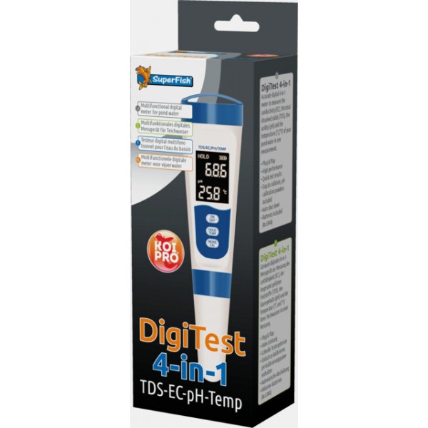 Bassin de jardin : KOI PRO DIGI TEST 4 IN 1, Tests pour bassin