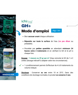 Bassin de jardin : NEO GH+ 0,4 Kg Aquatic Science (+8A 4000L), Optimiser paramètre de l'eau