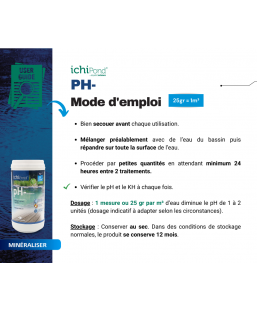 Bassin de jardin : NEO PH- 1Kg Aquatic Science (-1à2 20000L), Optimiser paramètre de l'eau