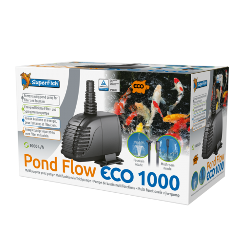 Bassin de jardin : POND FLOW ECO 1000 (1000L/H), Pompes Superfish