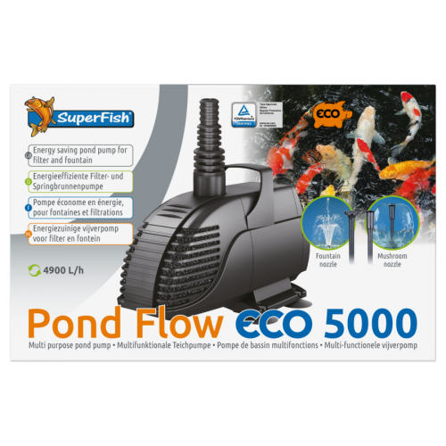 Bassin de jardin : Pond flow eco 5000 (4900L/H), Pompes Superfish